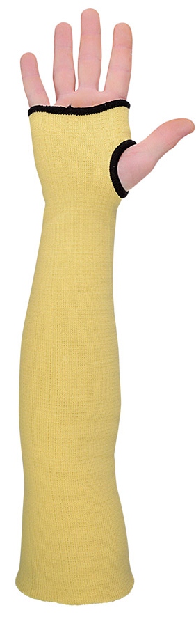 Нарукавники АРАМАКС СЛИВЗ (SL-306), Kevlar® (двойной, тяжелый), без покрытия, оверлок, цвет желтый