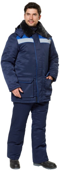 Куртка ПРИМ утепленная, темно-синий/василек