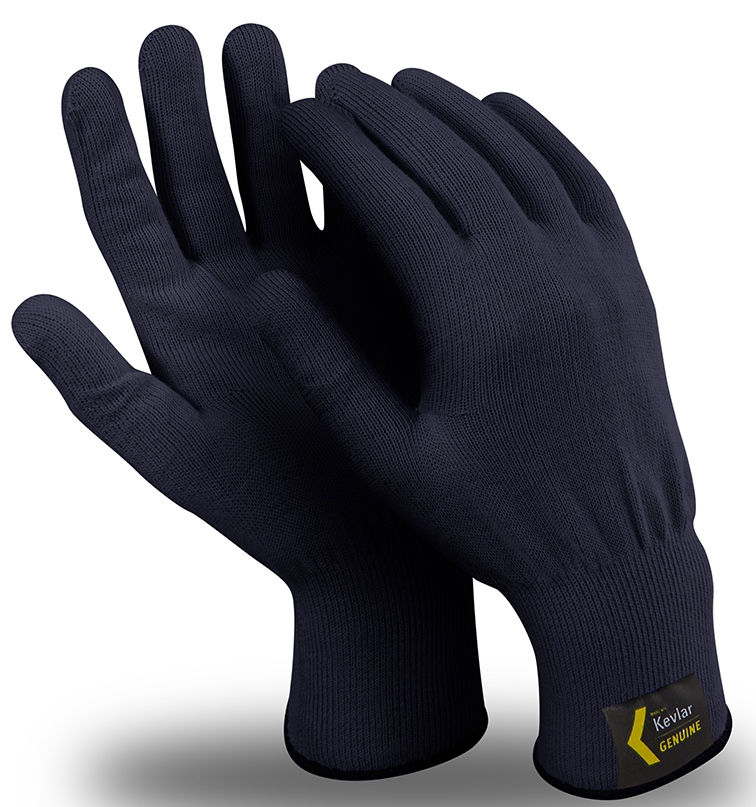 Перчатки АРАМАКС БЛЭК (MG-305), Kevlar® , без покрытия, оверлок, черные