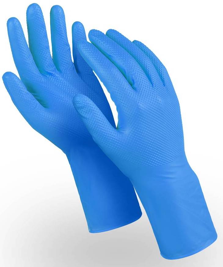 Перчатки ЭКСПЕРТ ТЕХНО (DG-026), нитрил, 0.20 мм, неопудренные, текстура, цвет синий