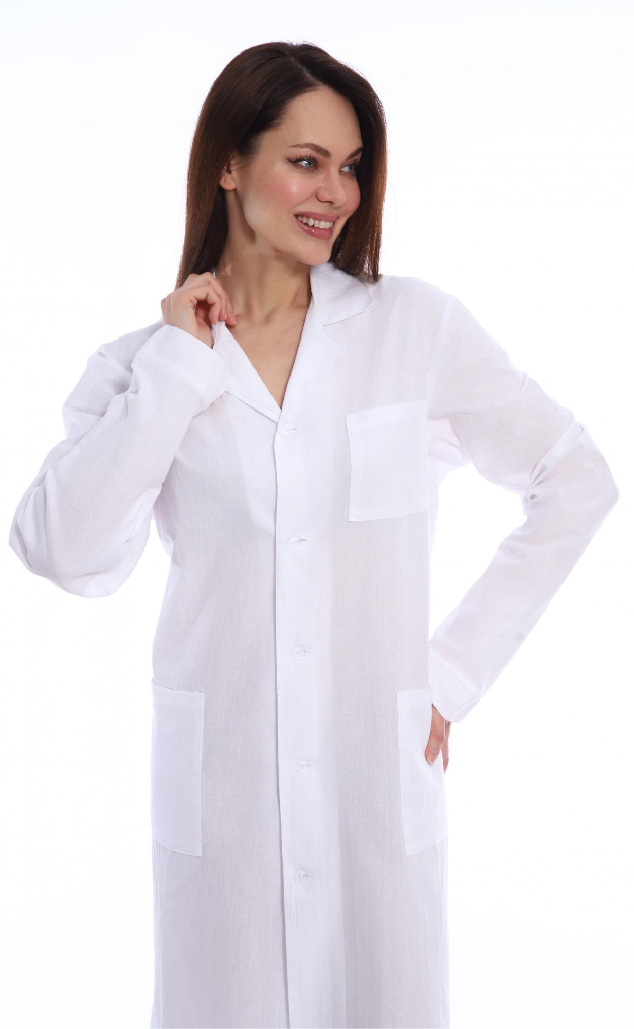Халат медицинский женский БЯЗЬ отбеленная ГОСТ
