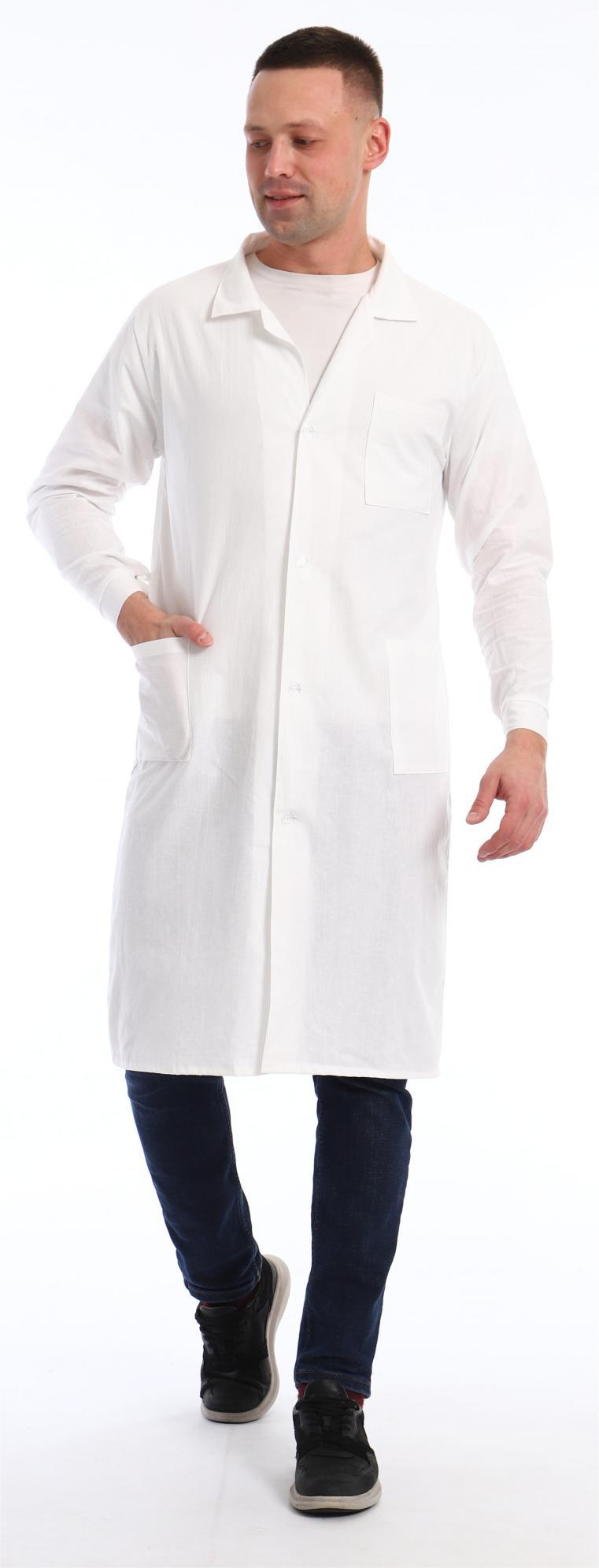 Халат медицинский БЯЗЬ отбеленная ГОСТ