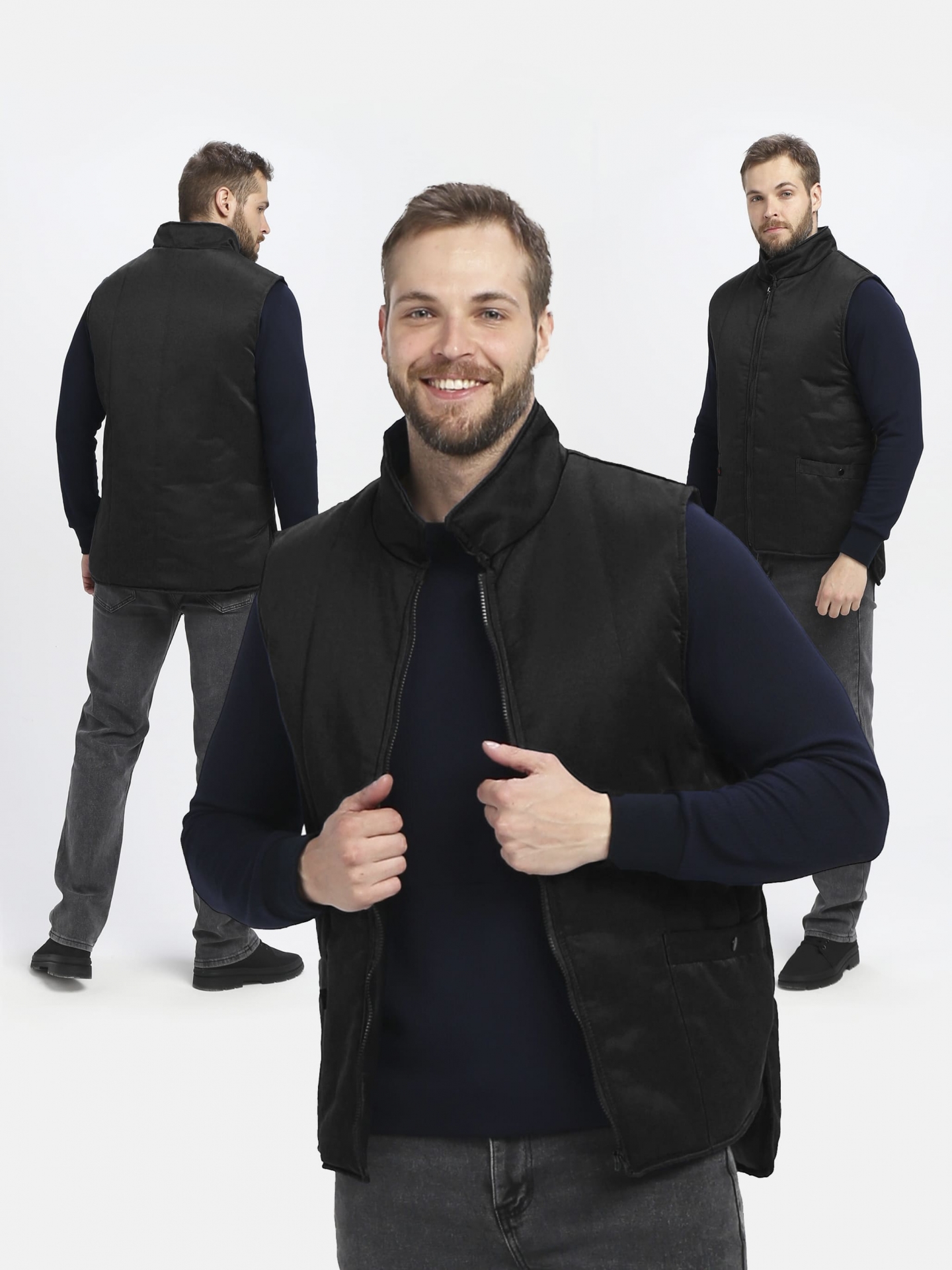 Жилет УНИВЕРСАЛЬНЫЙ утепленный черный