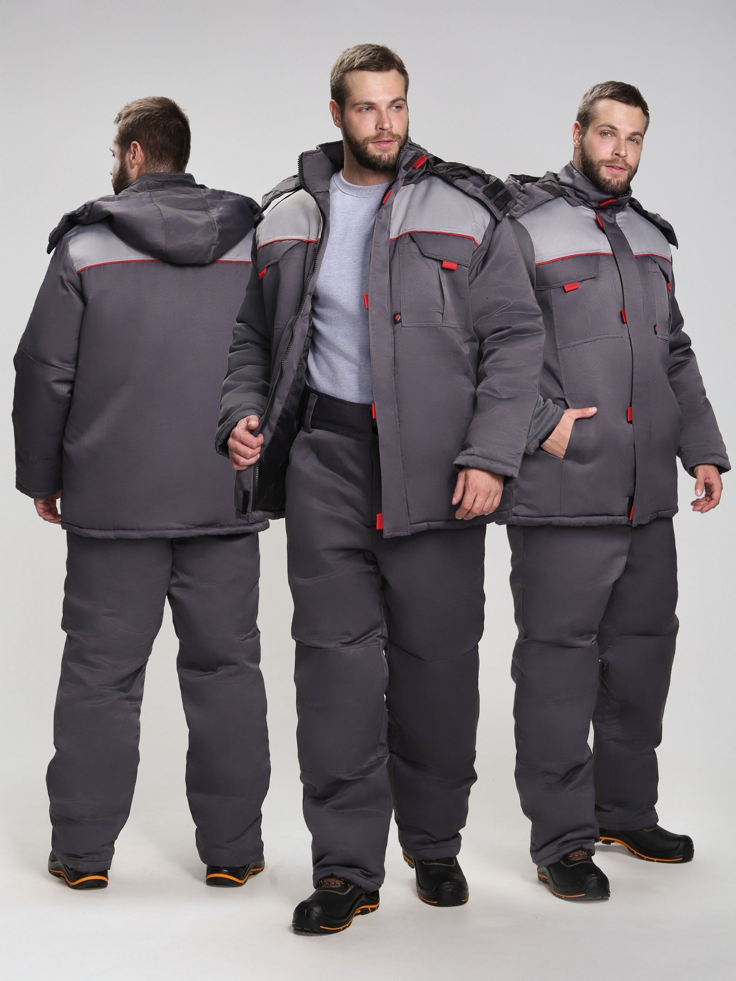 Костюм ФЛОФТ-1  утепленный, т.серый/св.серый